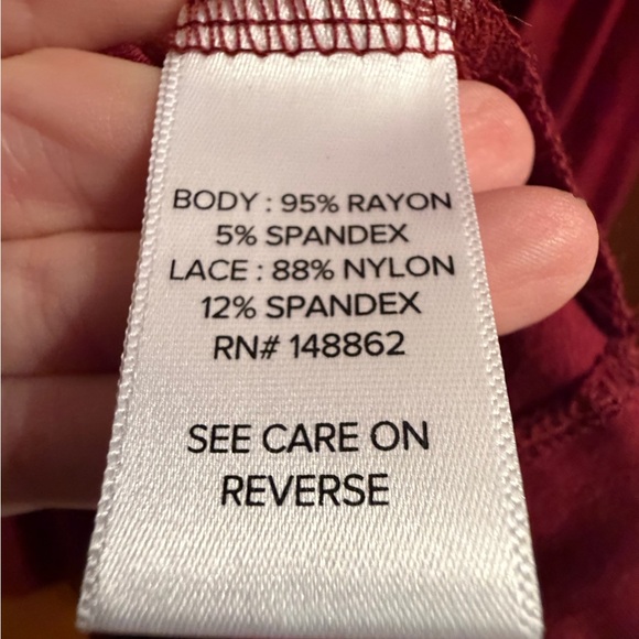 Torrid Super Soft Burgundy Lace Back Open Front Cardigan Size 3 (3X) - Picture 4 of 6